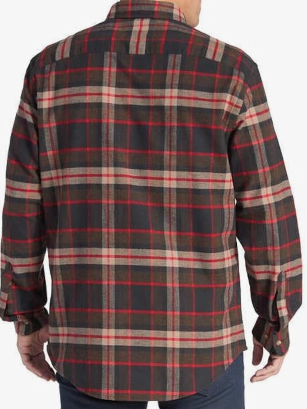 Pendleton Mason Flannel Cotton Long Sleeve Classic Shirt Mens Red Plaid Size L - Picture 2 of 8